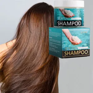Produk perawatan rambut organik sampo garam laut Kontrol Minyak untuk menghilangkan ketombe menenangkan rambut bersih folikel sampo garam mandi bersih