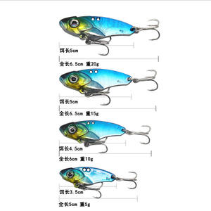 Liga de zinco durável DH Metal Vibração Isca VIB Lantejoula Hard Bait Blood Groove Gancho Perch Simulação Engrenagem Água salgada Peixe Pesca - Product Image 3