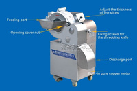 130 Type aardappel-, fruit- en groentesnijmachine met motor voor voedselverwerkingsapparatuur en fruitverwerkingsbedrijven