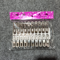 Pinces plates en acier inoxydable de 4,8 cm, multi-usages, pour le linge, la fermeture des aliments, les chaussettes, les pinces métalliques de bureau, 20 pièces/sac, vente en gros