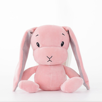 Vente en gros de jouets créatifs en peluche lapin mignon jouets lapin porte-bonheur pour enfants poupées apaisantes lapin aux longues oreilles