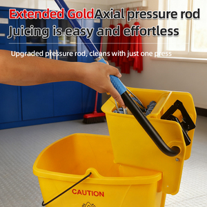 Chariot de Nettoyage Commercial pour Conciergerie avec Essoreuse à Pression et Seau Balai, Solution d'Hygiène des Sols - Product Image 5