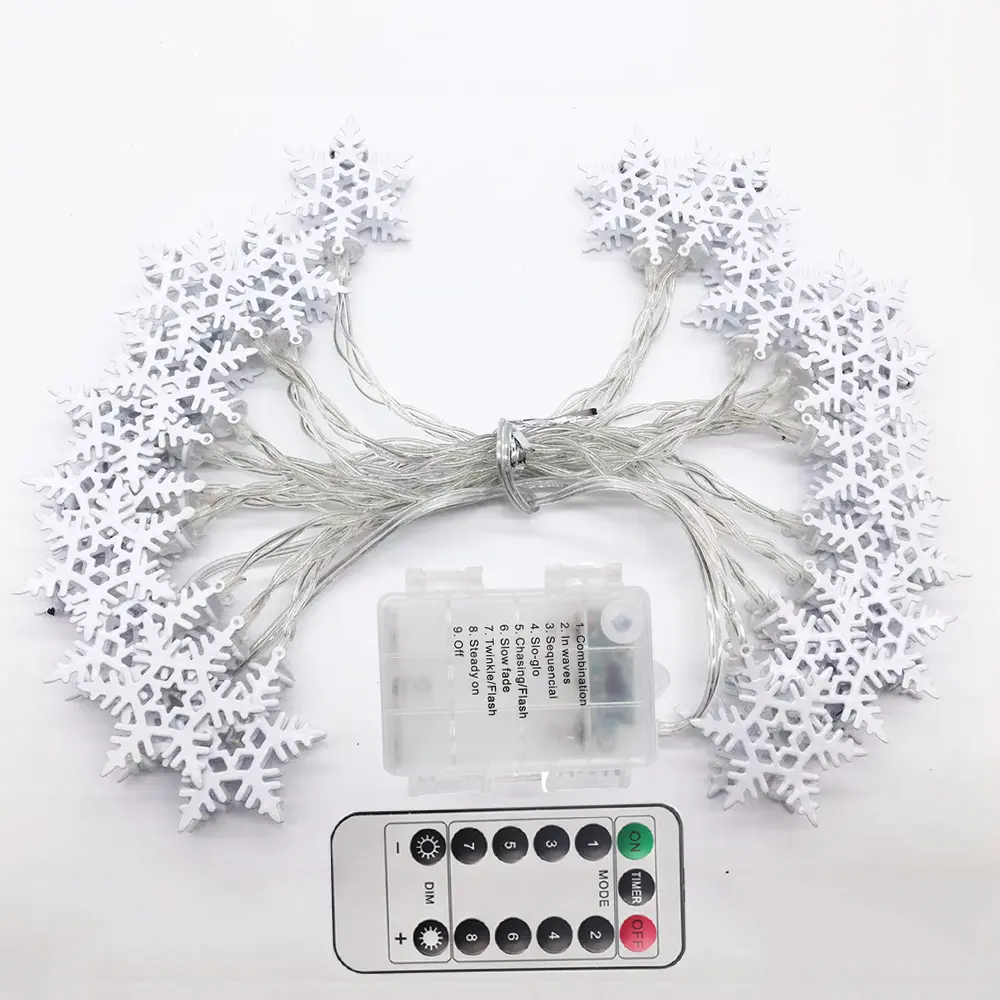 Decorazioni natalizie decorazioni per la casa illuminazione a corde Iron Art Star stella a cinque punte scatola batteria telecomando solare