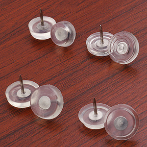 Clous antidérapants pour meubles, clous en plastique transparent épaissis, protecteurs de sol pour pieds de table et de chaise, tête durable avec broche - Product Image 1