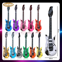 YACHEN Guitares Gonflables Couleurs Assorties en PVC, Accessoires de Fête pour Enfants et Adultes, Anniversaires Années 80 et 90, Soirées Disco et Concerts