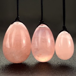 En gros naturel quartz rose jade yoni oeufs - Product Image 1