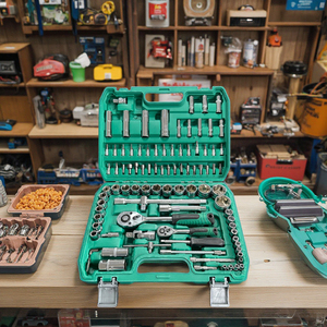 <span class=keywords><strong>94pcs</strong></span> bền Chrome vanadi thép Hướng dẫn sử dụng công cụ <span class=keywords><strong>kit</strong></span> bao gồm Metric Ratchet Ổ cắm cờ lê Ô tô cơ khí Bộ công cụ - Product Image 6