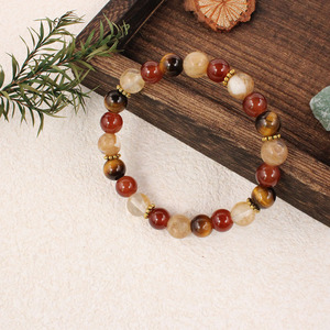 Natural Stone Beaded <b>Bracelet</b> Money Attract Career And Wealth Unisex Bohemia Style - Product Image 2