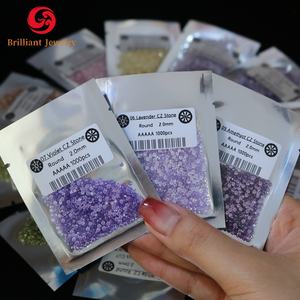 พลอยสังเคราะห์เกรด 5A คุณภาพสูง ทรงเหลี่ยมเจียรด้วยเครื่องจักร ขนาด 0.8-2.9 มม. สีฟ้าโทแพซ สีม่วงการ์เนต สีแดง สีส้ม สีชมพู คิวบิกเซอร์โคเนีย - Product Image 5