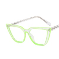 Lunettes rétro œil de chat anti lumière bleue bloquant la lecture d'ordinateur monture de lunettes de couleur fluorescente nouvel arrivage