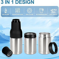 Vente en gros de refroidisseurs de canettes personnalisés en acier inoxydable 304 de 12 oz/355 ml, isolés sous vide, avec ouvre-bouteille, sans BPA, pour l'extérieur
