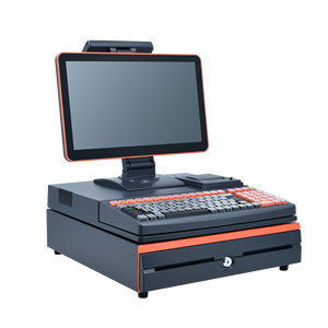Todo en uno táctil pantalla doble punto pos caja registradora efectivo Registro electrónico con caja de dinero - Product Image 1