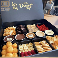 Boîtes de chocolat de qualité alimentaire personnalisées avec séparateurs Boîte de papier à biscuits pour dessert Mélange de crêpes Boîte d'emballage de boulangerie pour traiteur et gaufres