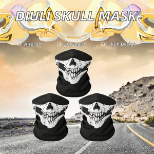DiULi Set di 3 Maschere Balaclava Unisex Traspiranti per <span class=keywords><strong>Moto</strong></span>/Ciclismo, Protezione UV, Antivento, Elastico e Regolabile - Product Image 2