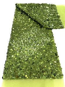 Bán buôn đầy màu sắc sang trọng hạt ren vải Tulle lưới spangles cưới đính cườm ren vải - Product Image 5