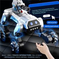 Chien robot électrique intelligent à commande tactile et programmable, avec effets lumineux et de danse, en plastique, pour usage intérieur et extérieur, 14+ ans