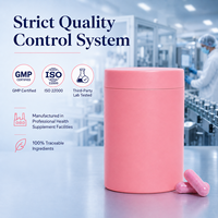 Service de fabrication de capsules probiotiques végétaliennes personnalisées OEM, 60 pièces, marque privée, pour compléments alimentaires quotidiens.