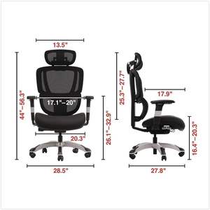 Silla Multifuncional Alera Minverva Pro, Soporta 275 lb, Altura del Asiento 17.7''-21.4'', Asiento y Respaldo Negros, Base Negra Hecha de Espuma de Nylon - Product Image 1
