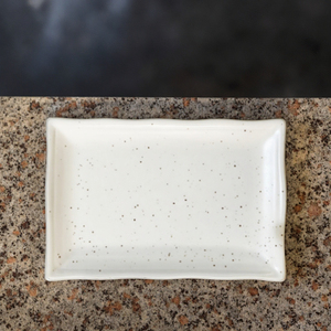 Assiette rectangulaire Luna White 20cm x 13cm avec beau motif végétal - Product Image 3