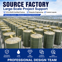 Réservoir de stockage vertical et horizontal en fibre de verre de 1 à 200 m³ pour le stockage d'acides avec pompe incluse - Longue durée de vie