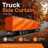 Bâche latérale en vinyle haute élasticité sur mesure pour camion, bâche de protection pour camion plateau US/Canada