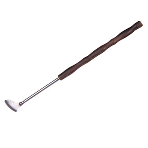 Ensemble d'outils de cérémonie d'encens pour débutants avec manche en ébène, comprenant une cuillère à encens, un grattoir à cendres et un outil pour la purification. - Product Image 5