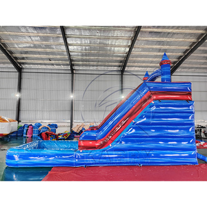 Grand toboggan <span class=keywords><strong>gonflable</strong></span> commercial de 23 pieds, toboggan <span class=keywords><strong>aquatique</strong></span> <span class=keywords><strong>gonflable</strong></span> avec piscine à éclaboussures pour enfants et adultes - Product Image 3
