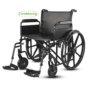 Silla <span class=keywords><strong>de</strong></span> ruedas manual Bariátrica para personas mayores y obesas Silla <span class=keywords><strong>de</strong></span> ruedas regular con ruedas cómodas - Product Image 1