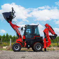 Nouvelle mini-chargeuse-pelleteuse diesel 4x4, petite chargeuse frontale multifonctionnelle, excavatrice avec certifications CE EPA Euro5 à vendre