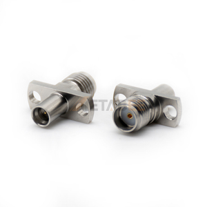 อะแดปเตอร์สแตนเลสสตีล SMA ตัวเมีย ถึง <span class=keywords><strong>BMA</strong></span> ตัวเมีย 18GHz พร้อมหน้าแปลน 2 รู ตัวเชื่อมต่อโคแอกเชียล RF แบบตรงชนิด Blind-Mate Coupler - Product Image 3