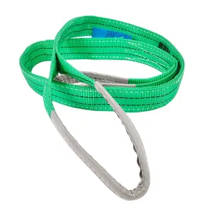 Factory supply 1t/2t/3t/4t/5t polyester lifting webbing sling crane flat polyester webbing flat lift belt lifting sling