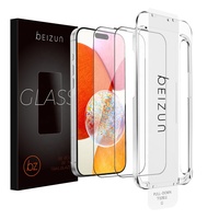 Protection d'écran en verre trempé HD ultra-résistante avec kit d'installation facile pour iPhone 17 16 15 14 13 12 Pro Max Plus