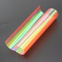 Film arc-en-ciel en peau de poisson clair, 20x15cm, pour faire des crevettes, Flash, ailes arrière, matériau pour attacher des mouches