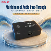 Commutateur HDMI 3x1 18 Gbps prenant en charge 4K60Hz, 3 entrées 1 sortie avec Dolby Vision HDR et vidéo 3D pour utilisation en home cinéma et sur écran TV