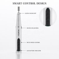 Lime à ongles électrique sans fil blanche en forme de stylo, 25000 tr/min, rechargeable, portable, pour manucure et pédicure