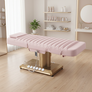 Lit de thérapie esthétique électrique moderne inclinable à 3 moteurs, en cuir synthétique courbé, <span class=keywords><strong>pour</strong></span> hôtel, salon de beauté, spa - Product Image 3