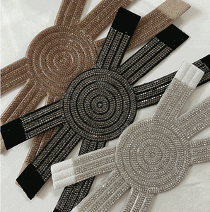 Décoration en verre en gros, sandales en strass, matériau supérieur de pantoufles, chaussures semi-finies en strass de cristal - Product Image 2