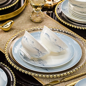 Service de table en céramique de Jingdezhen, porcelaine fine, couleur sous-glaçure, un ensemble de cadeaux haut de gamme de luxe léger, vente en gros, personnalisation sur mesure - Product Image 4