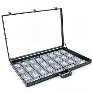 ארון תצוגה נייד גדול מאלומיניום עם מכסה שקוף שטוח בגודל 27 אינץ', תוצרת מפעל Ningbo Uworthy, תמיכה ב-OEM, מחיר מפעל. - Product Image 1