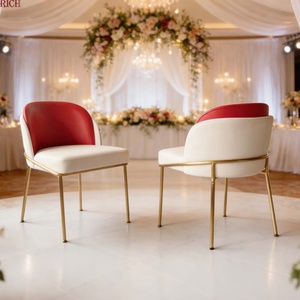 Italy Luxury High End Metal Frame PU <strong>Leather</strong> Fabric <strong>Dining</strong> <strong>Chair</strong> for Home Villa Apartment Kitchen Room Hotel Restaurant Cafe - Product Image 2