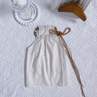 JXANRY Robe rayée tout en coton brodée pour animaux de compagnie Robe de princesse Yorkshire Bebear fraîche et respirante