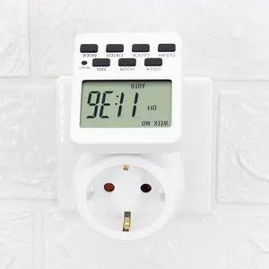 Europese Lcd Digitaal Display Timers Switch Socket Energiebesparende Timer Socket