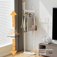 Porte-manteau sur pied de style luxe léger, porte-sacs pour entrée de chambre, base en verre trempé