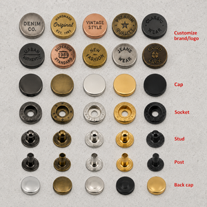 Fabricant de boutons-pression métalliques haut de gamme, boutons métalliques embossés, attaches à ressort personnalisées pour vêtements d'extérieur, sacs, uniformes, en gros - Product Image 1