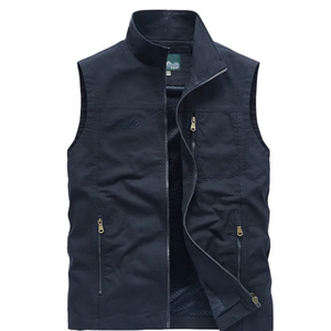 Rompi Pancing Pria Berkualitas Tinggi, Rompi Utilitas Perjalanan Dengan Kantong, Jaket Rompi - Product Image 1