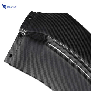 Protector de labios de parachoques delantero para coche, separador de barbilla, Deflector de labios, aspecto de carbono para <span class=keywords><strong>Dodge</strong></span> para cargador SRT 2015-2019, 3 uds. - Product Image 2