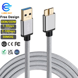 <span class=keywords><strong>Cable</strong></span> de Datos Micro USB LUNG KAY de 0.5m/1m, USB 3.0, Transferencia de Datos de 5Gbps, Carga Rápida, para <span class=keywords><strong>Disco</strong></span> <span class=keywords><strong>Duro</strong></span> - Product Image 1