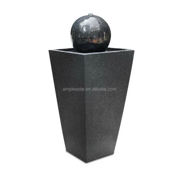 Garden ornaments ball fountains water feature outdoor with solar powered fountain pump