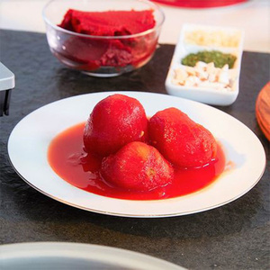 Pâte de tomate en conserve de style italien, tomates pelées en conserve, pour la maison, la restauration commerciale et la vente en gros, fabriquées en Chine - Product Image 1
