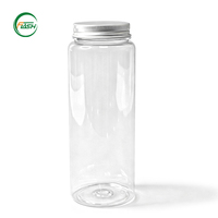 Bouteilles PET Flash Vibrant pour Punch aux Fruits avec Bouchons Filetés Argentés Sécurisés – Pots de Boissons Saisonniers pour Traiteur Extérieur 600ml